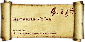 Gyurasits Éva névjegykártya