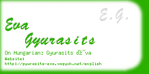 eva gyurasits business card